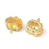 Brass Pave Cubic Zirconia Connector Charms KK-F892-53G-08-2