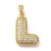 Brass Micro Pave Cubic Zirconia Pendants KK-E061-03G-12-1