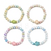 Glass & Synthetic Turquoise Beaded Bracelets BJEW-JB13889-01-2