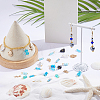 30Pcs 15 Styles Glass & Natural Snowflake Obsidian & Natural Magnesite & Synthetical Howlite & Natural White Jade & Alloy Pendants PALLOY-FH00198-4