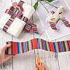 2 Rolls 2 Styles Stripe Pattern Printed Polyester Grosgrain Ribbon OCOR-TA0001-37B-5