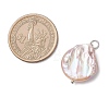 Natural Baroque Pearl Keshi Pearl Pendants PALLOY-JF04629-02-2