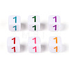 Opaque Acrylic European Large Hole Beads SACR-N020-01A-02-2