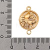 Brass Pave Clear Cubic Zirconia Connector Charms KK-Z066-08G-3