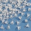80Pcs Flower Rack Plating Brass Filigree Bead Cap Pendant Bails KK-FH0003-48-4