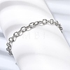 201 Stainless Steel Cable Chain Bracelets STAS-T077-15P-3