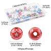 60Pcs 10 Styles Christmas Spray Painted Schima Wood Beads WOOD-FS0002-45-4
