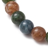 Natural Green Jade Imitation Tourmaline Beaded Stretch Bracelets for Women Men BJEW-JB13467-3