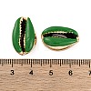 Electroplated Cowrie Shell Beads SSHEL-M023-05D-3