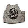 Cat Shape Alloy Enamel Pin Broochs AJEW-Z023-09B-2