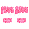  2Pcs 2 Styles Cat/Heart/Dog Bone Shape DIY Pendant Silicone Molds DIY-TA0005-61-10