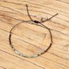 Glass Seed Bead & Brass Beads Braided Bead Bracelets DN7450-4-1