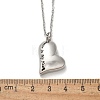 304 Stainless Steel Forever in My Heart Keepsake Ashes Memorial Pendant Necklaces NJEW-P326-04P-5