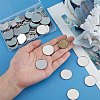 60Pcs 304 Stainless Steel Plain Edge Bezel Cups STAS-SC0009-12-3