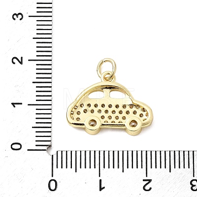 Brass Micro Pave Cubic Zirconia Pendants KK-D105-05G-1