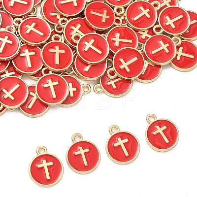 60Pcs Alloy Enamel Pendants ENAM-YW0008-02C-1
