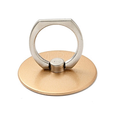 Zinc Alloy Flat Round Cell Phone Holder Stand Findings AJEW-G035-02G-1