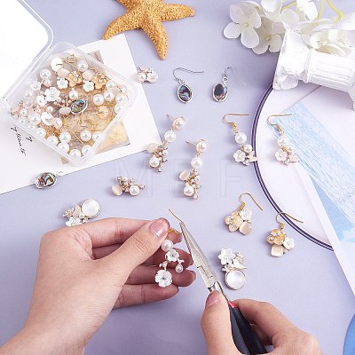 DIY Flower Drop Earring Making Kit DIY-SZ0009-77-1