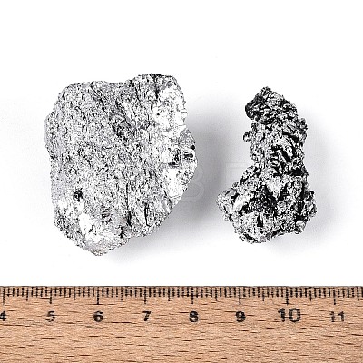 8~12Pcs Electroplated Natural Coal Quartz Geode Cornucopia Mineral Specimen G-N360-03D-1