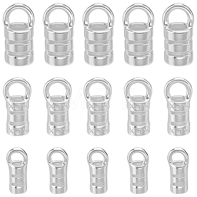 30Pcs 3 Styles Brass Cord Ends KK-BBC0026-08S-1