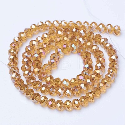 Electroplate Glass Beads Strands EGLA-A034-T4mm-B05-1