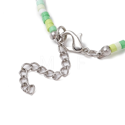 Handmade Glass Seed and Synthetic Turquoise Beaded Bracelets for Women BJEW-JB11299-1