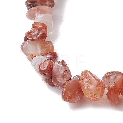 Natural Red Agate Stretch Bracelets BJEW-JB11147-05-1