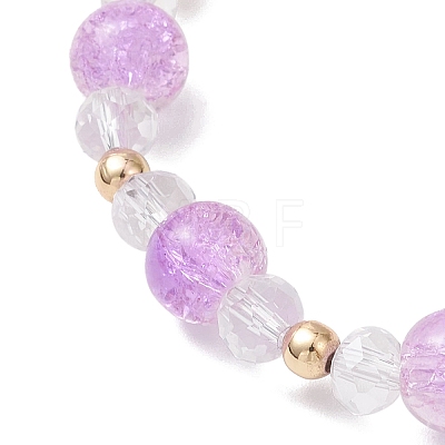 Alloy Acrylic Butterfly Charm Bracelets BJEW-JB12761-1