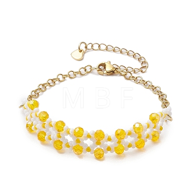 Handmade Glass Seed Beaded Bracelets for Women BJEW-MZ00132-03-1