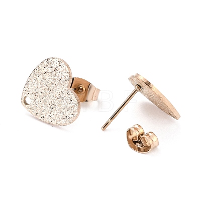 Ion Plating(IP) 304 Stainless Steel Stud Earring Findings LS-STAS-I183-02B-RG-1