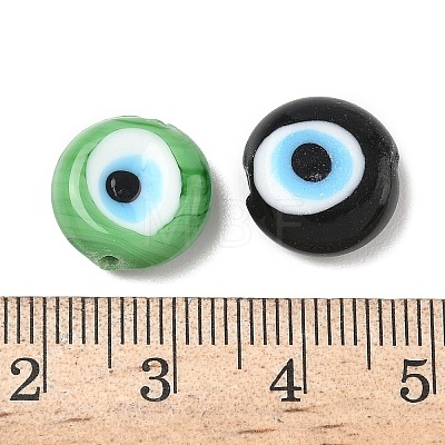 Handmade Evil Eye Lampwork Beads Strands LAMP-G168-05-1