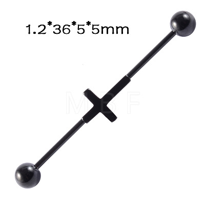 304 Stainless Steel Long Barbell Cartilage Earrings FS-WGA4435-11-1