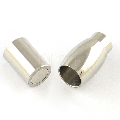 Smooth Surface 316 Surgical Stainless Steel Magnetic Clasps with Glue-in Ends STAS-R074-20-1