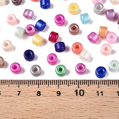 Baking Paint Pearlized Glass Seed Beads SEED-T008-03-1