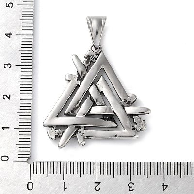 304 Stainless Steel Pendants STAS-M113-02AS-1