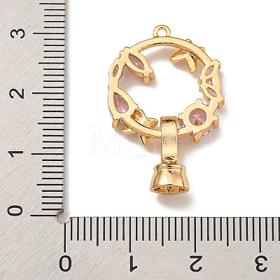 Brass Micro Pave Cubic Zirconia Fold Over Clasps KK-U037-30G-02-1