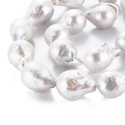 Natural Baroque Pearl Keshi Pearl Beads Strands PEAR-S019-05A-1