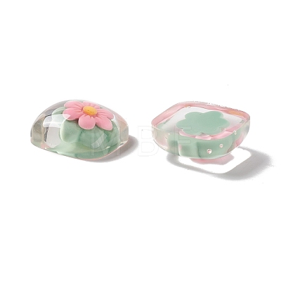 Transparent Resin Cabochons RESI-G034-A06-1