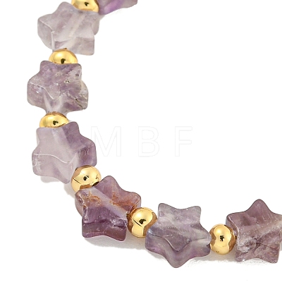 Natural Amethyst Beaded Necklaces NJEW-P311-04D-G-1
