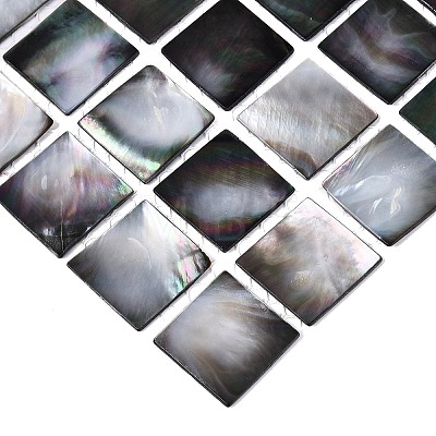 Natural Black Lip Mosaic Tiles Cabochons SHEL-Q029-10-1