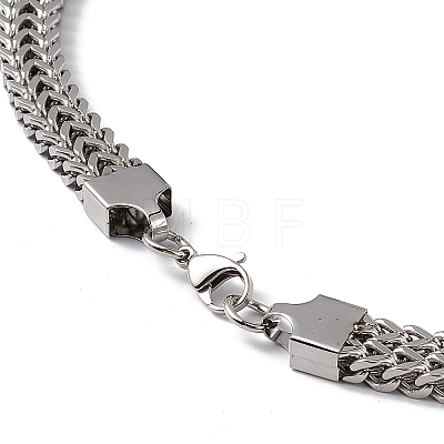 304 Stainless Steel Snake Chain Necklace with Lobster Claw Clasps for Men Women STAS-K249-04C-P-1