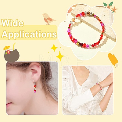 1000Pcs 3 Styles Glass Rondelle Beads GLAA-CJC0009-09B-1
