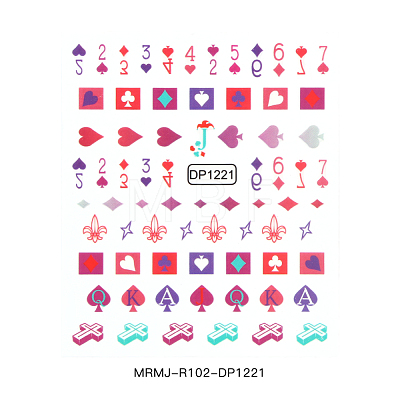 Faddish Nail Decals Stickers MRMJ-R102-DP1221-1