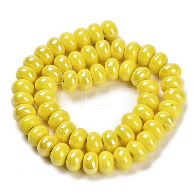 Porcelain Rondelle Beads PORC-Q001-01J-1