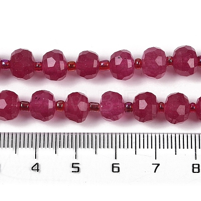 Natural Dyed White Jade Beads Strands G-H057-A22-16-1