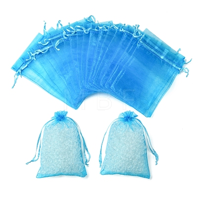 50Pcs Organza Bags Jewellery Storage Pouches Wedding Favour Party Mesh Drawstring Gift OP-FS0001-05E-1