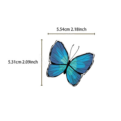 50Pcs Butterfly PVC Adhesive Waterproof Stickers Self-Adhesive Stickers PW-WG850F2-01-1