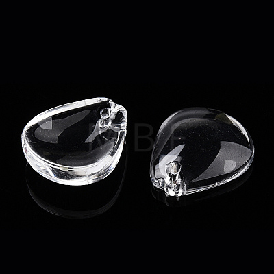 Transparent Glass Petal Beads GLAA-N001-08-1