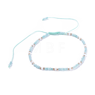 Adjustable Nylon Thread Braided Beads Bracelets BJEW-JB04377-1