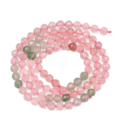 Gradient Color Natural Red and Green Strawberry Quartz Beads Strands GG-NH0007-D02-01-1